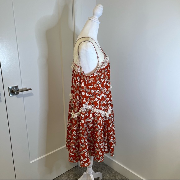 UMGEE Orange/Cream Floral Lace-Trim Sundress - FREE SHIPPING on Bundles $85+ - Picture 8 of 13